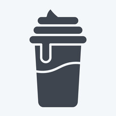 Icon Frappe. related to Coffee symbol. glyph style. simple design editable. simple illustration