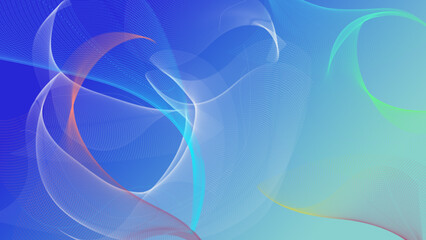 blue background with attractive colored waves.