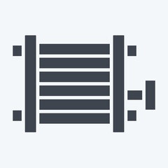 Icon Car Condenser. related to Car Parts symbol. glyph style. simple design editable. simple illustration