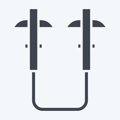 Icon Kama. related to Ninja symbol. glyph style. simple design editable. simple illustration