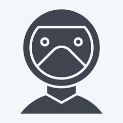 Icon Cloth Cover. related to Ninja symbol. glyph style. simple design editable. simple illustration