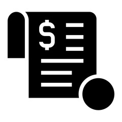 Invoice bill document vector icon