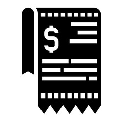 Invoice bill document vector icon