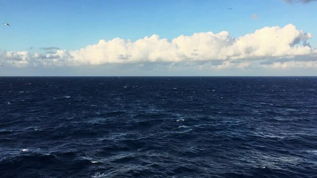 Deep blue ocean during the day with rough seas