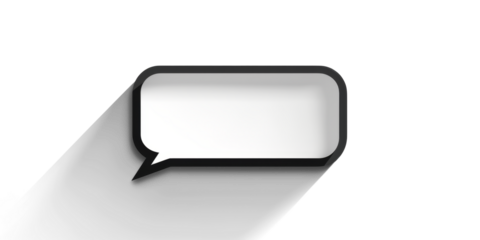 Blank Speech Bubble Icon for Communication