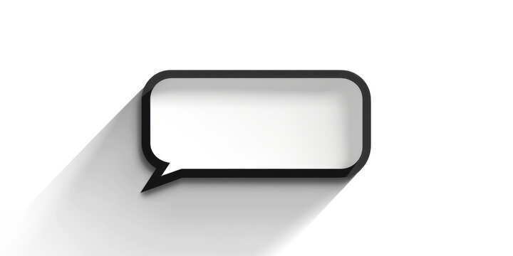 Blank Speech Bubble Icon for Communication - Powered by Adobe