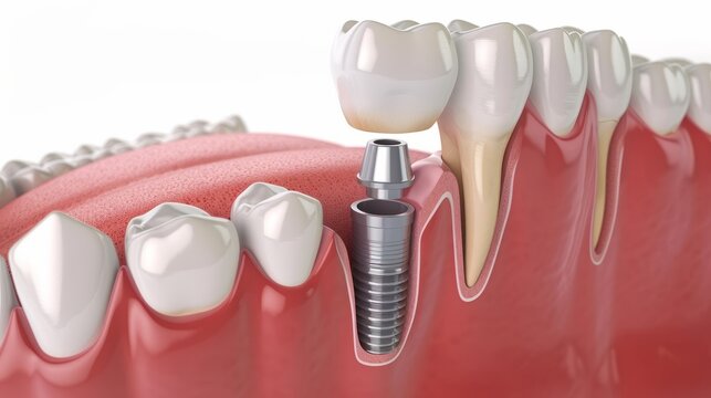 Dental care, dental implants, teeth, smile.