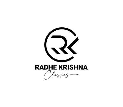 RKC Artistic Letter Logo Design with Roboto Font in Black and White Colors Vector Illustration Vector format  