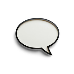 Empty Speech Bubble on Transparent Background