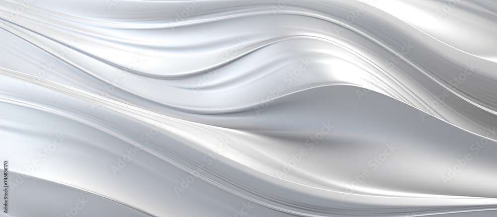 Poster this close-up view showcases a white background with elegant wavy lines, creating a visually dynamic