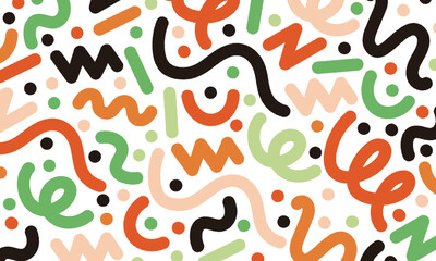 手書き風の幾何学模様のベクターイラスト