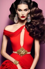 woman in dress. generative ai