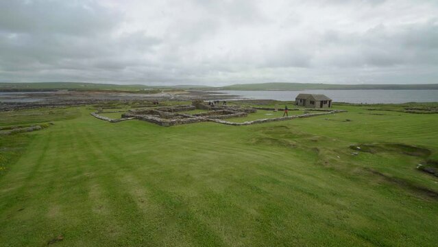 Archeological ruins at Brough of Bursay