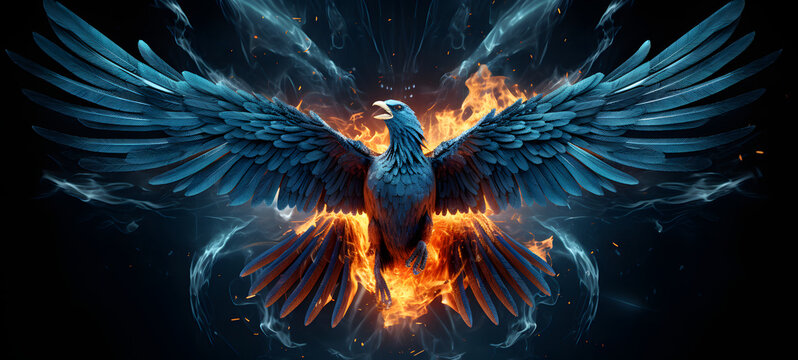 minimalist design phoenix art, ai generative - Powered by Adobe