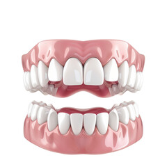 Teeth isolate on white background