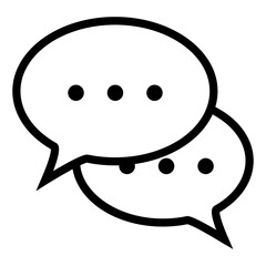chat message icon, Social media message.