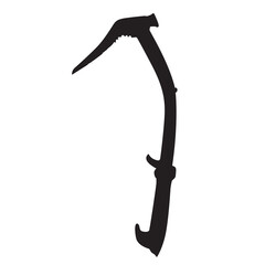 A silhouette of an ice axe - obrazy, fototapety, plakaty