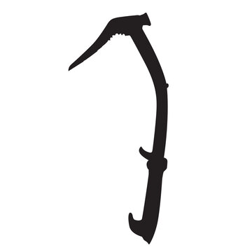 recommend clip art: A silhouette of an ice axe