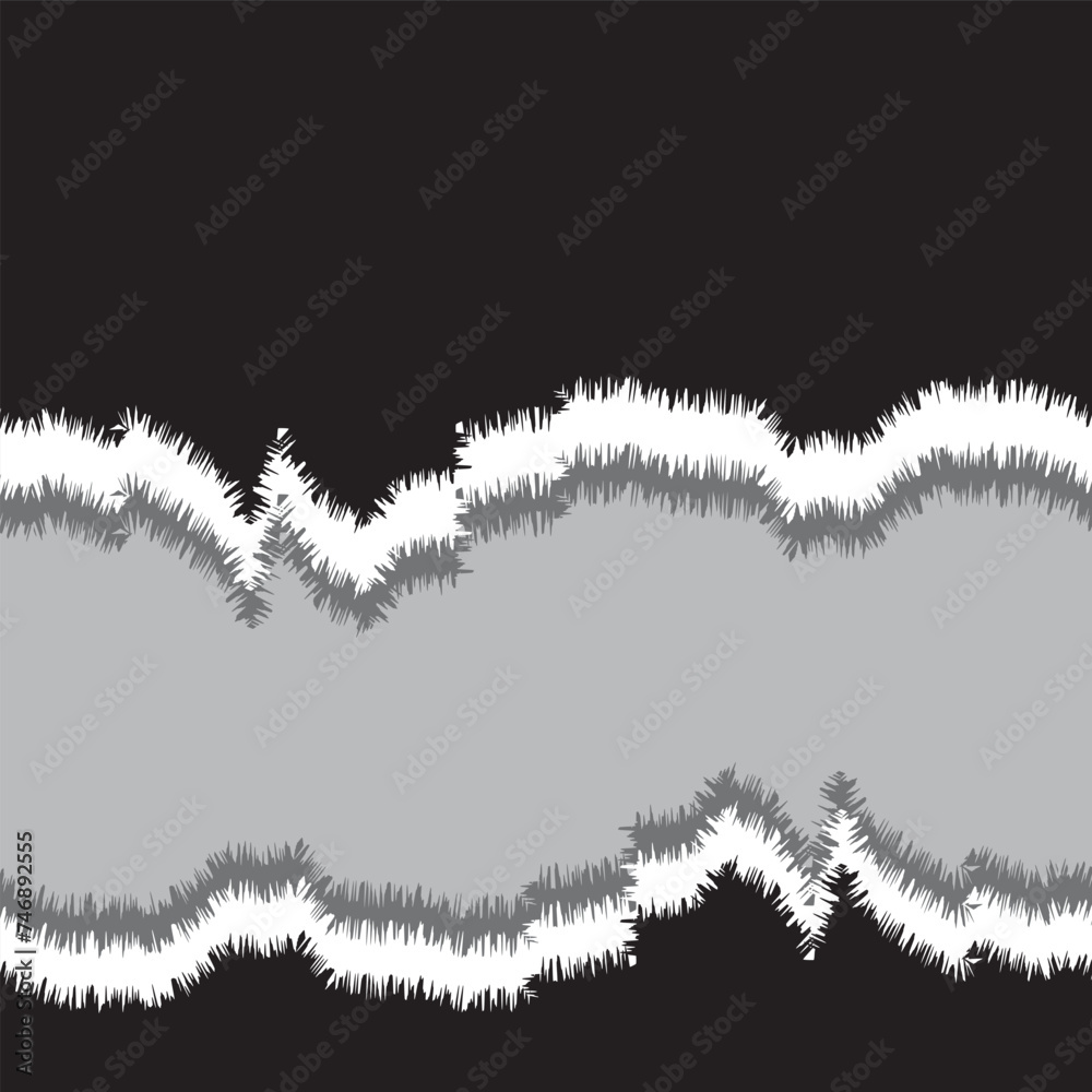 Wall mural torn a half sheet of black paper from the bottom. vector template paper design. vector illustration.