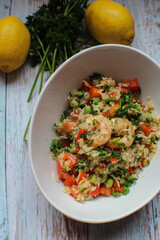 Vegetable and Shrimp Fried Rice Bowl