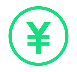 シンプルな緑色の円マーク