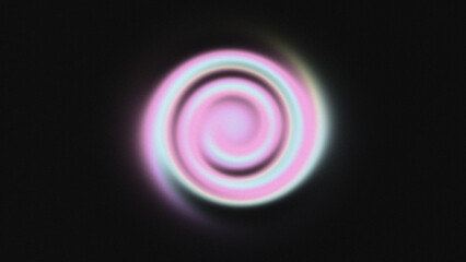 Abstract circle pastel colorful grainy gradient noise texture effect on black background