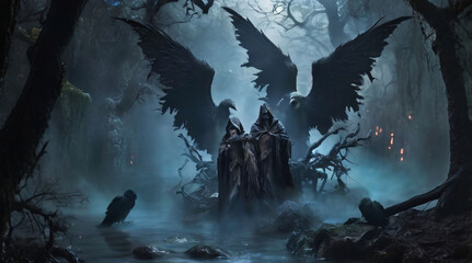 spooky halloween night