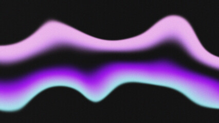 colorful neon abstract wavy noise texture, grainy, gradient, line light on black background