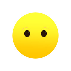 Simple face emoji. Serene expression. Vector illustration. EPS 10.