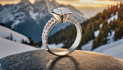 diamond ring in the snow, Exquisite 1.5 Carat Diamond Ring for My Wife Elevate your love story with this exquisite 1.5 carat diamond ring, a symbol of timeless elegance and devotion. Crafted to perfec