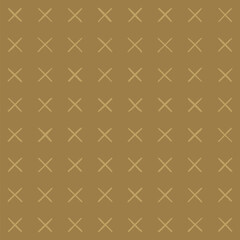 hand drawn crosses. sandy brown repetitive background. vector seamless pattern. geometric fabric swatch. retro design template for textile, home decor