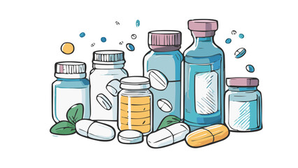 Hand drawn medicines