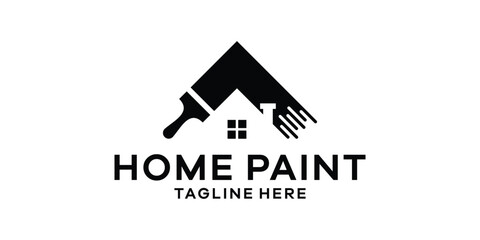 house painting logo design, creative logo design templates, symbols, icons, ideas.