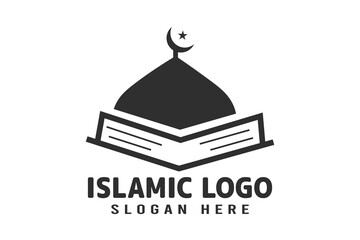 Fototapeta na wymiar Islamic Logo Design, Modern Islamic Emblem for Branding, Unique Islamic Identity for Your Business, Minimalist Islamic Logo, Versatile Islamic Design, Islamic Elements in a Modern Logo