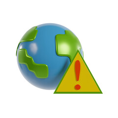 Ecology green earth 3d icon clipart