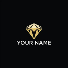 diamond logo icon vector geometric diamond art Jewelry shop sign.
