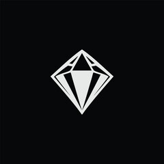 diamond logo icon vector geometric diamond art Jewelry shop sign.
