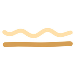 A Brushstroke Doodle Lines with a Zigzag 