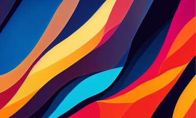 Obraz premium abstract colorful wave shapes background
