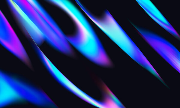 abstract colorful light leak on black background