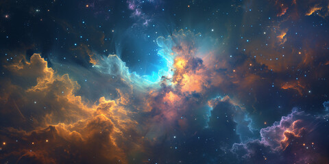 Fototapeta na wymiar Cosmic Nebula in Deep Space