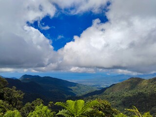 clouds in the mountains