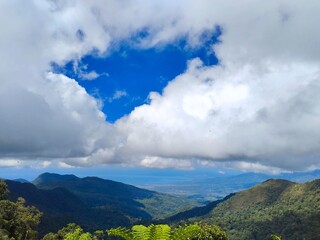 clouds over the mountain