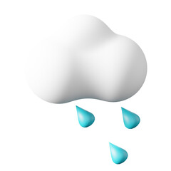 3D Icon Rain Illustration