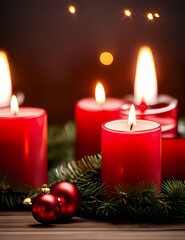 christmas decoration with candles