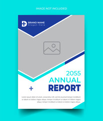 Hospital services annual report flat design template