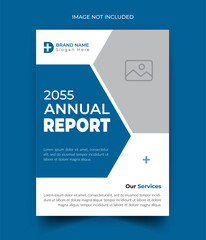 Flat design medical science annual report template