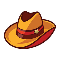 Vector Cowboy Hat on White Background