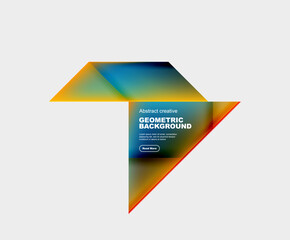 Gradient triangles vector abstract background