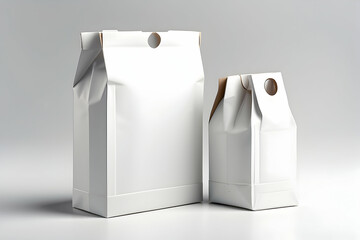 3d rendering of blank minimalist packaging design on white background